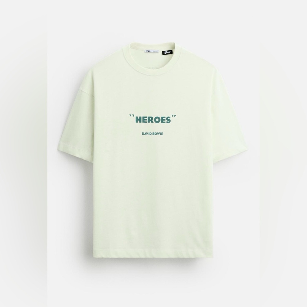 ZARA DAVID BOWIE ® T-SHIRT (light green)